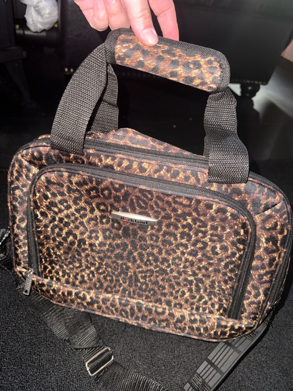 Leopard Print Travel Tote Bag - Brown